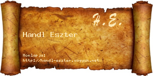 Handl Eszter névjegykártya