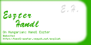 eszter handl business card